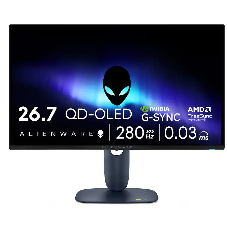 Alienware - AW2725D 27" QD-OLED QHD 280Hz 0.03-ms FreeSync and G-SYNC Gaming Monitor with HDR (HDMI, DisplayPort) - Black