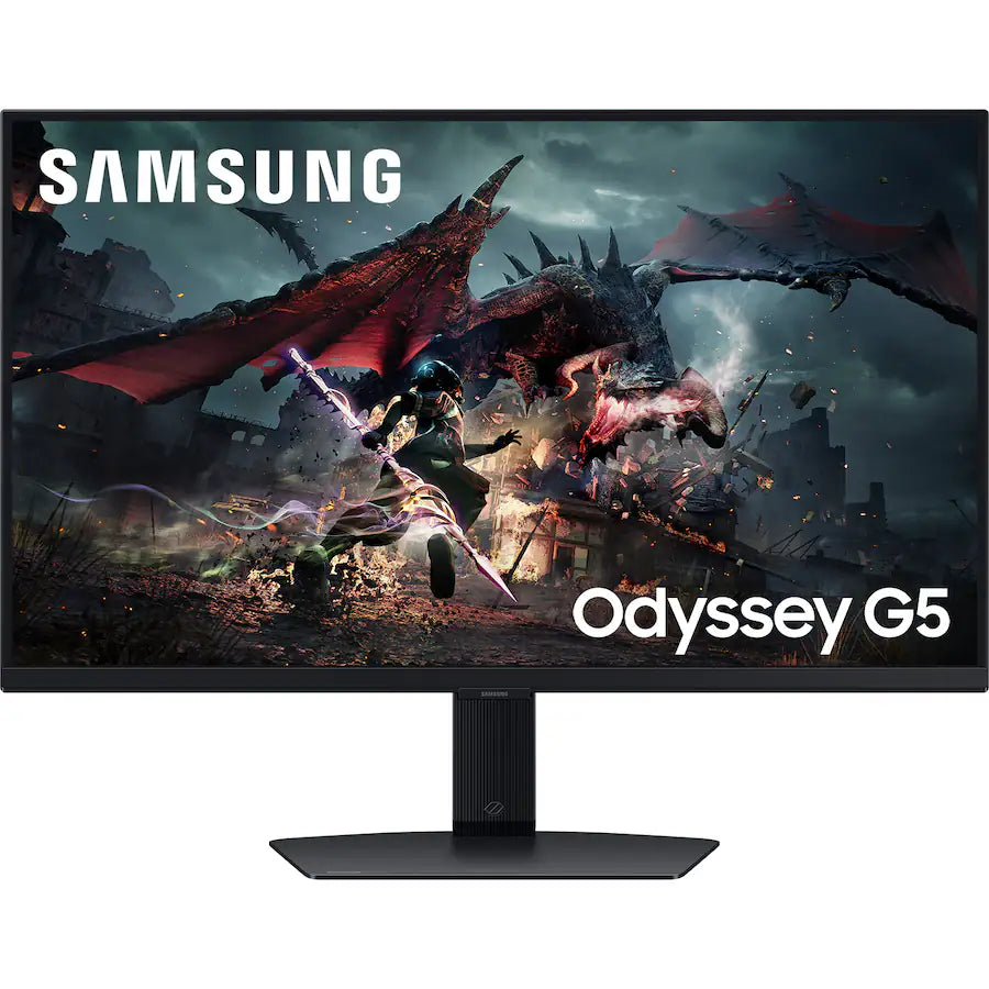 Samsung - 27” Odyssey G50D QHD IPS 180Hz 1ms AMD FreeSync and G-Sync Compatible Gaming Monitor with HDR 400 (DisplayPort, HDMI) - Black