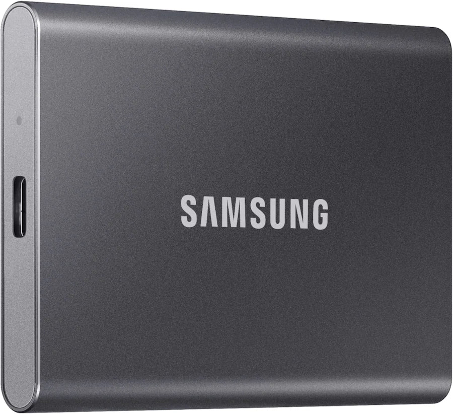 Samsung - T7 2TB External USB 3.2 Gen 2 Portable SSD with Hardware Encryption - Titan Gray