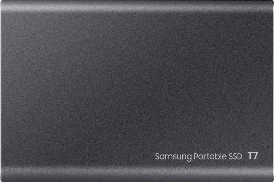 Samsung - T7 2TB External USB 3.2 Gen 2 Portable SSD with Hardware Encryption - Titan Gray