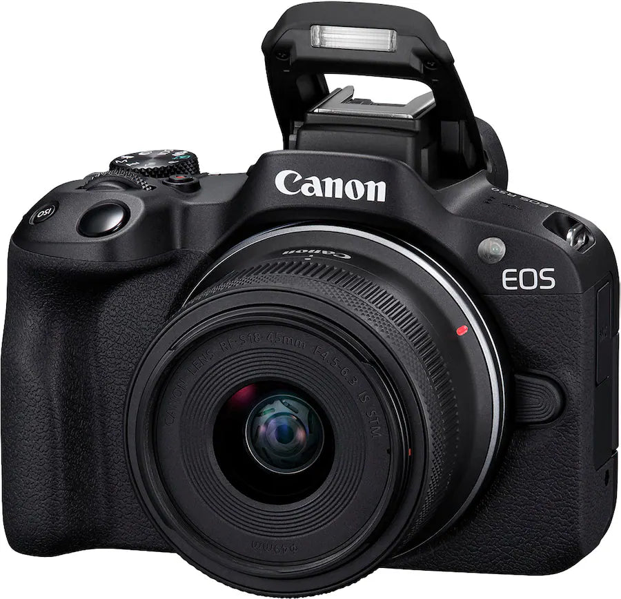 Canon - EOS R50 4K Video Mirrorless Camera with RF-S18-45mm f/4.5-6.3 IS STM Lens - Black
