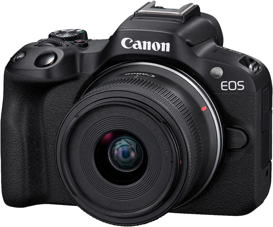 Canon - EOS R50 4K Video Mirrorless Camera with RF-S18-45mm f/4.5-6.3 IS STM Lens - Black