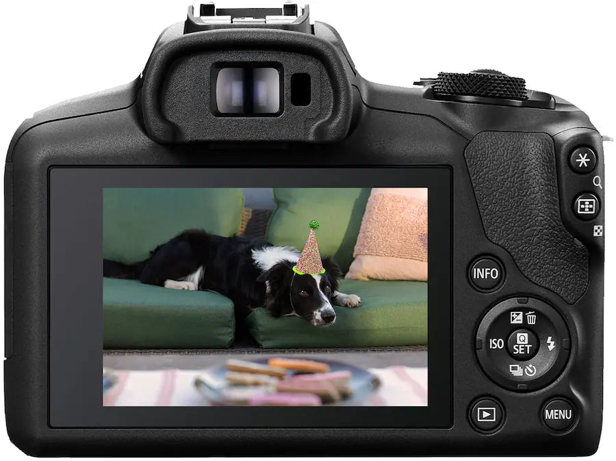 Canon - EOS R100 4K Video Mirrorless Camera Double Zoom Lens Kit with RF-S18-45mm and RF75-300mm Lenses - Black